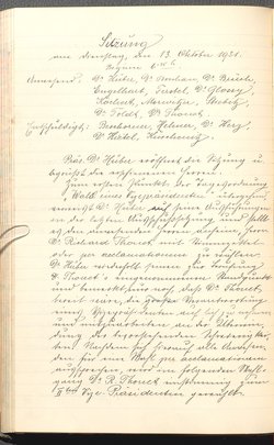 Protokolle der Ausschusssitzungen des Vereines des Deutschen Volkstheaters in Wien
