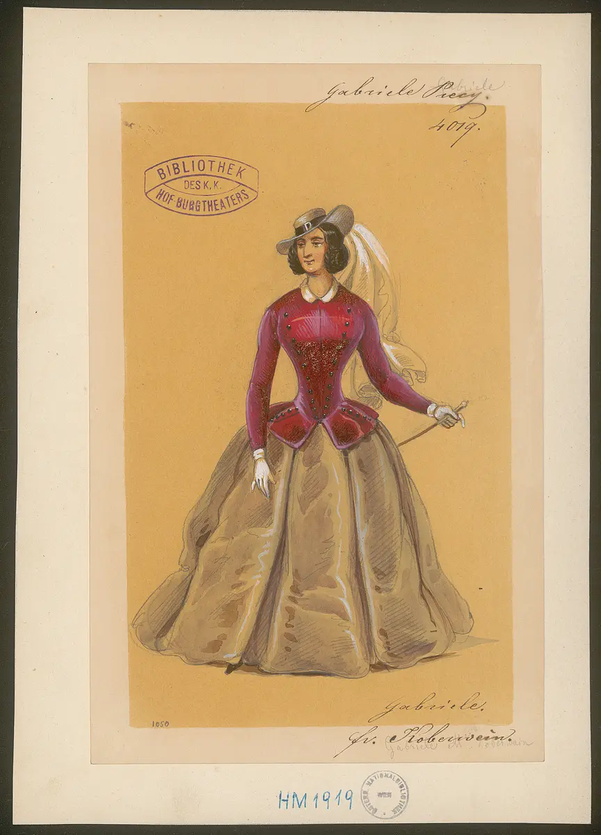Gabriele von Precy, Titel der Serie: Figurinen des k.k. Hof-Burgtheaters