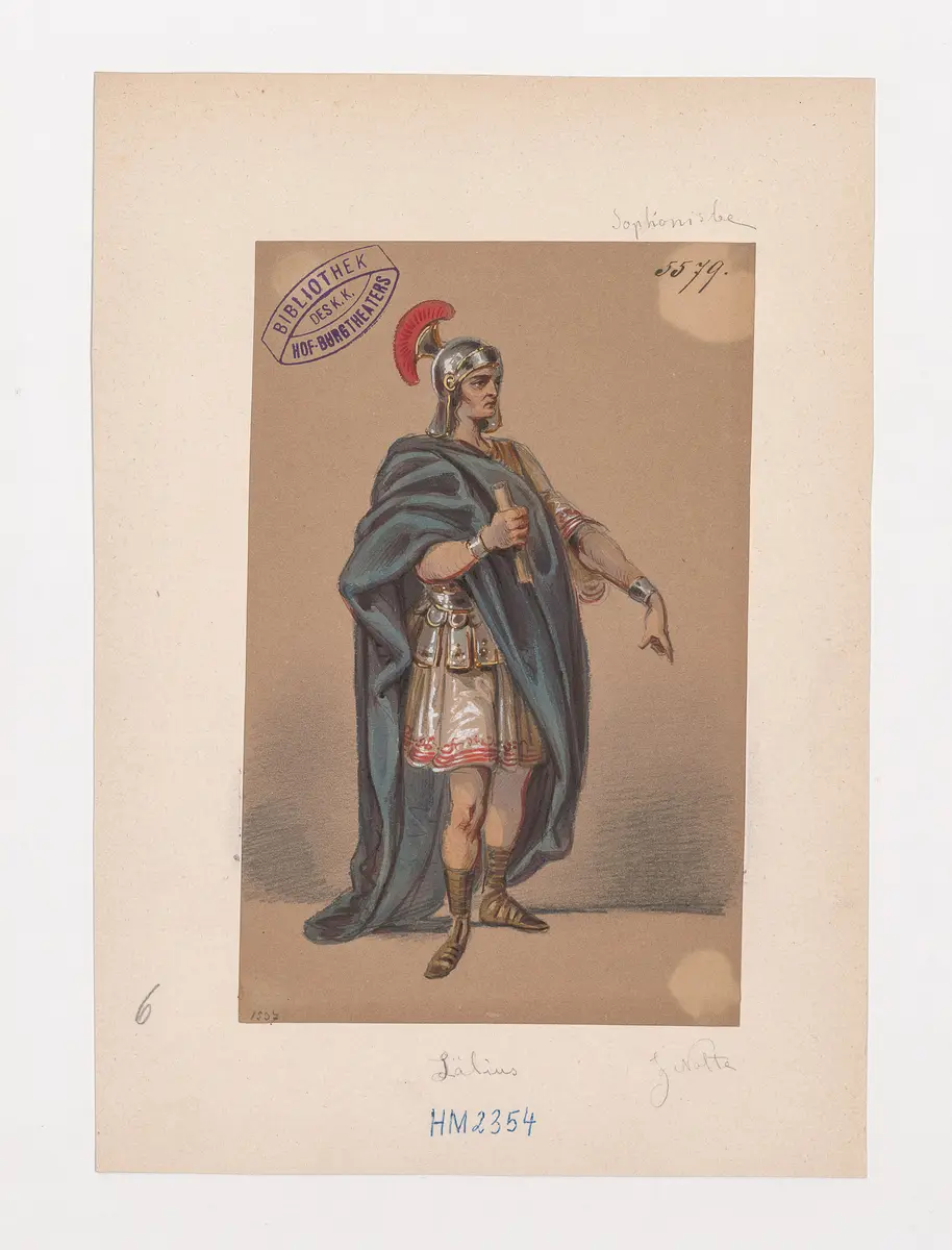 Sophonisbe, Titel der Serie: Figurinen des k.k. Hof-Burgtheaters