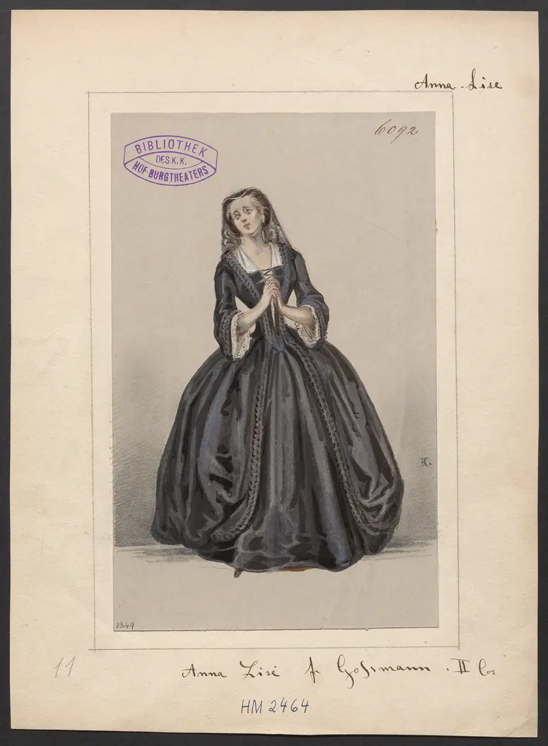 Die Anna-Lise, Titel der Serie: Figurinen des k.k. Hof-Burgtheaters