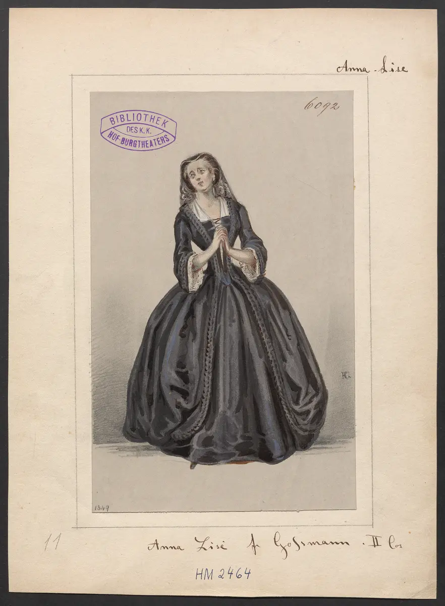 Die Anna-Lise, Titel der Serie: Figurinen des k.k. Hof-Burgtheaters