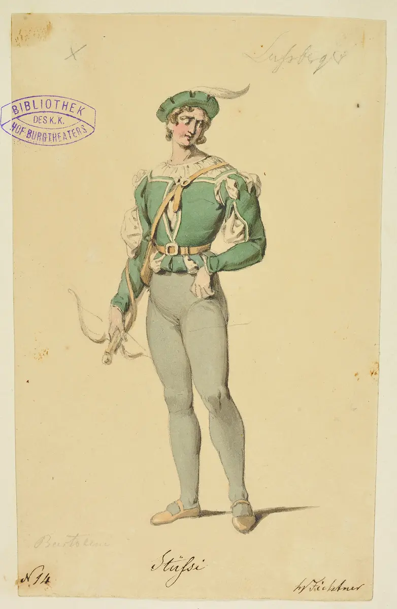 Wilhelm Tell, Titel der Serie: Figurinen des k.k. Hof-Burgtheaters