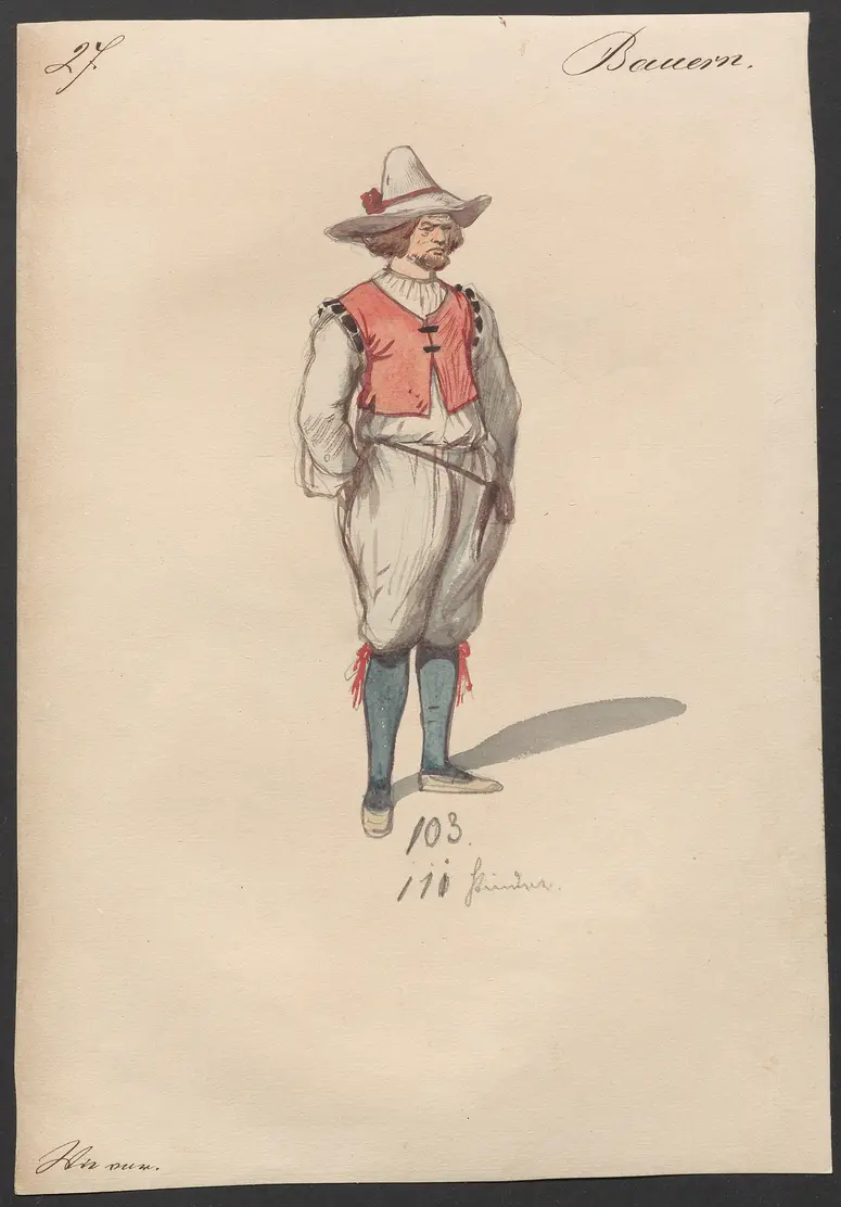 Der Freischütz, Titel der Serie: Figurinen des k.k. Hofoperntheaters