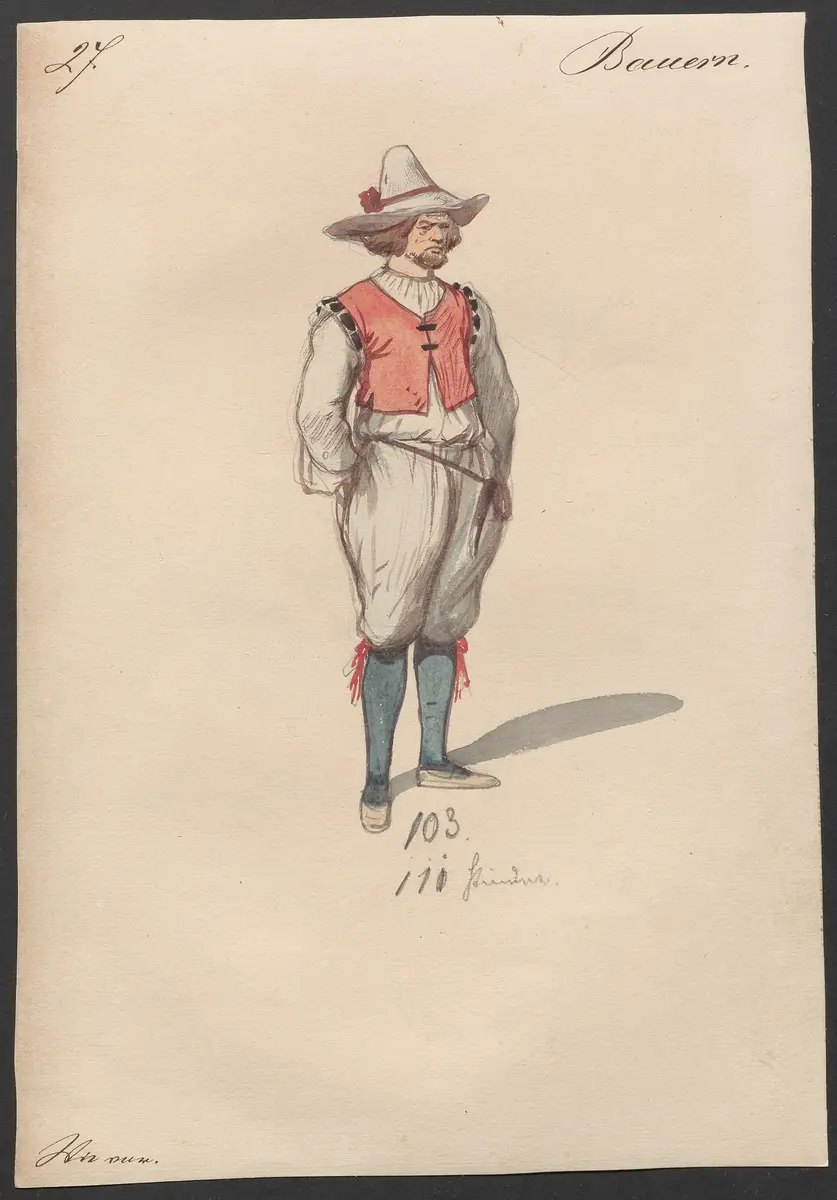 Der Freischütz, Titel der Serie: Figurinen des k.k. Hofoperntheaters