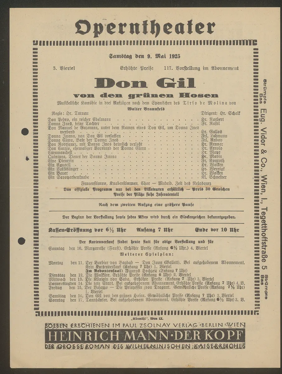 Don Gil von den grünen Hosen