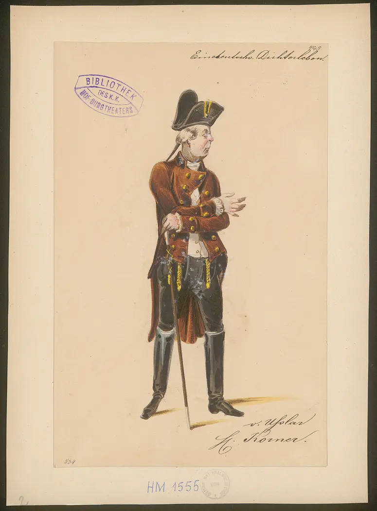 Ein deutsches Dichterleben, Titel der Serie: Figurinen des k.k. Hof-Burgtheaters