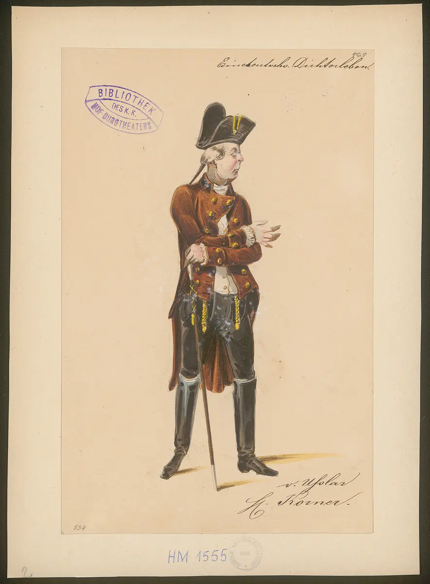 Ein deutsches Dichterleben, Titel der Serie: Figurinen des k.k. Hof-Burgtheaters