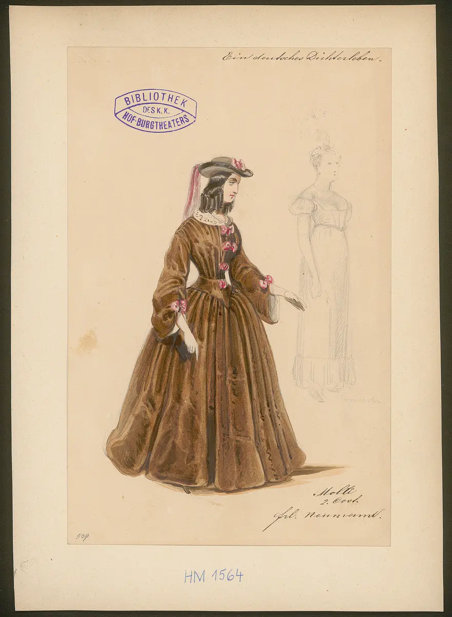 Ein deutsches Dichterleben, Titel der Serie: Figurinen des k.k. Hof-Burgtheaters