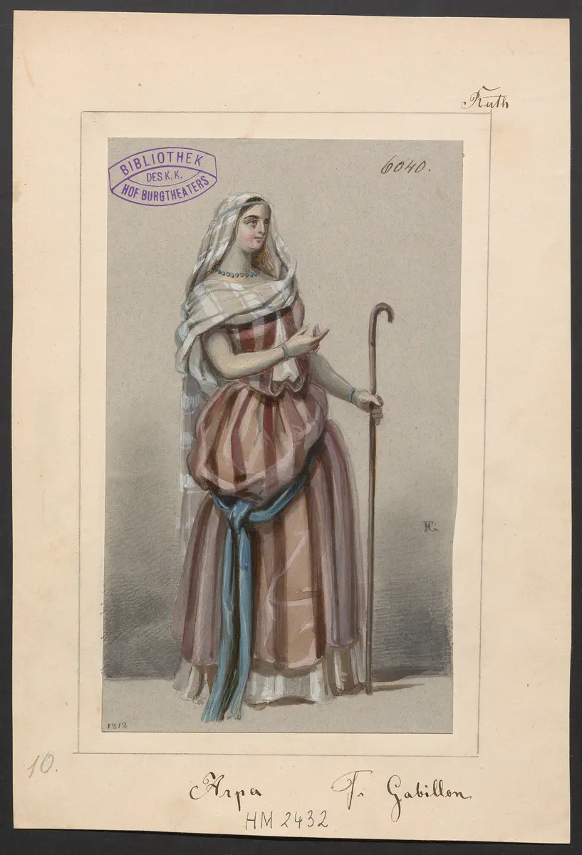 Ruth, Titel der Serie: Figurinen des k.k. Hof-Burgtheaters