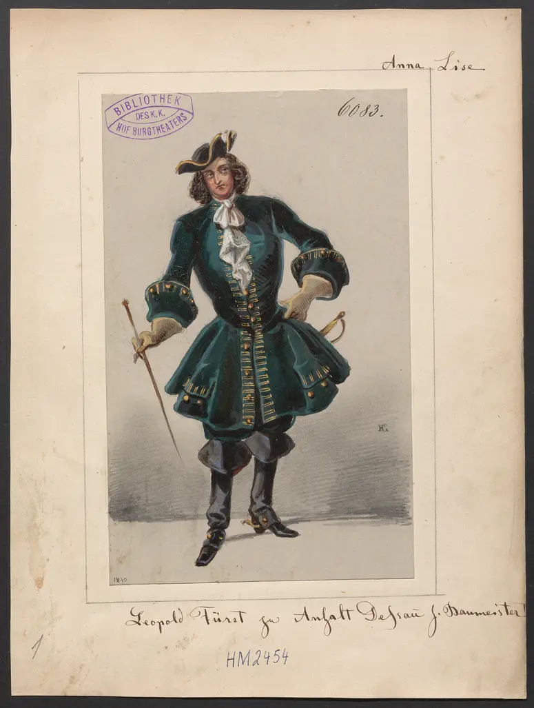Die Anna-Lise, Titel der Serie: Figurinen des k.k. Hof-Burgtheaters