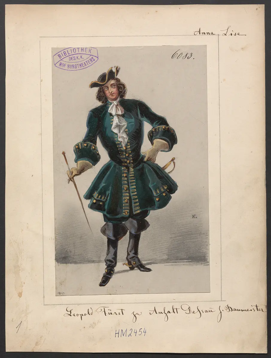Die Anna-Lise, Titel der Serie: Figurinen des k.k. Hof-Burgtheaters
