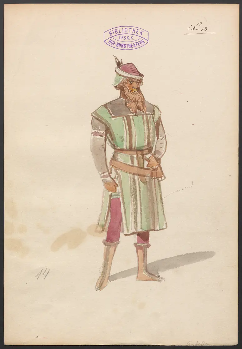 Lady Gloster, Titel der Serie: Figurinen des k.k. Hof-Burgtheaters