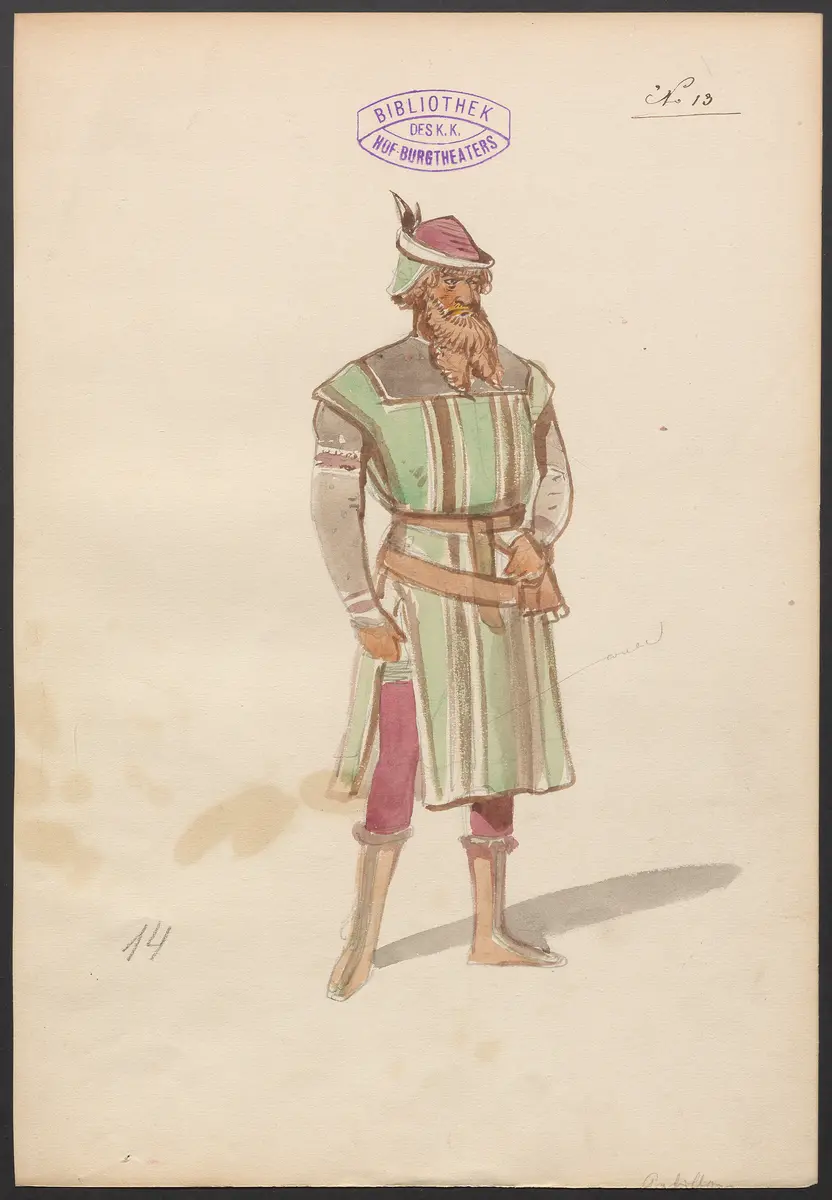 Lady Gloster, Titel der Serie: Figurinen des k.k. Hof-Burgtheaters