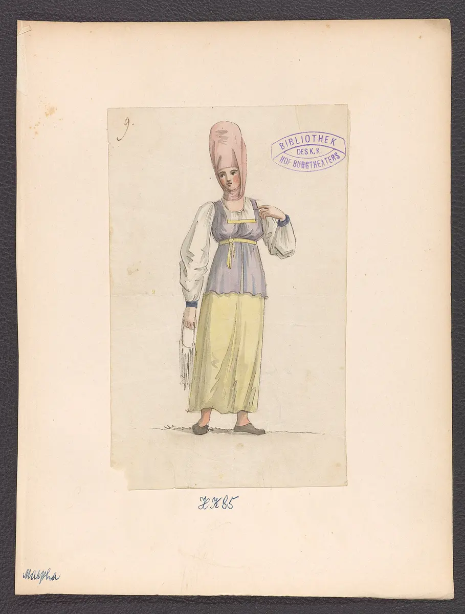 Marpha, Titel der Serie: Figurinen des k.k. Hof-Burgtheaters