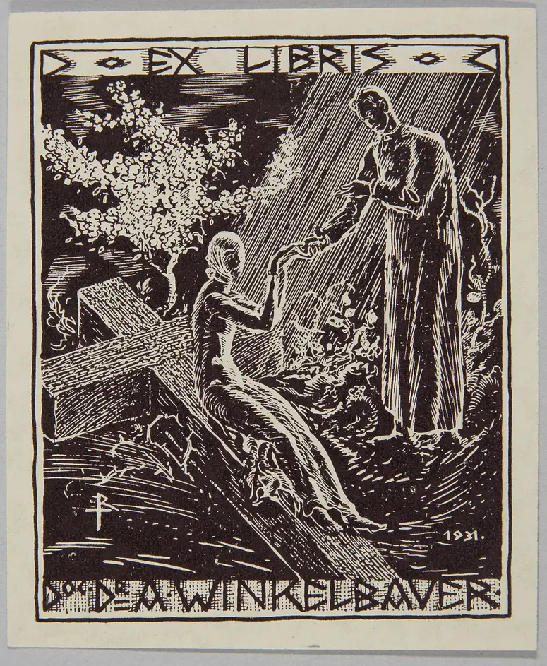 Exlibris Adolf Winkelbauer, Titel in Vorlageform: Exlibris Doc. Dr. A. Winkelbauer