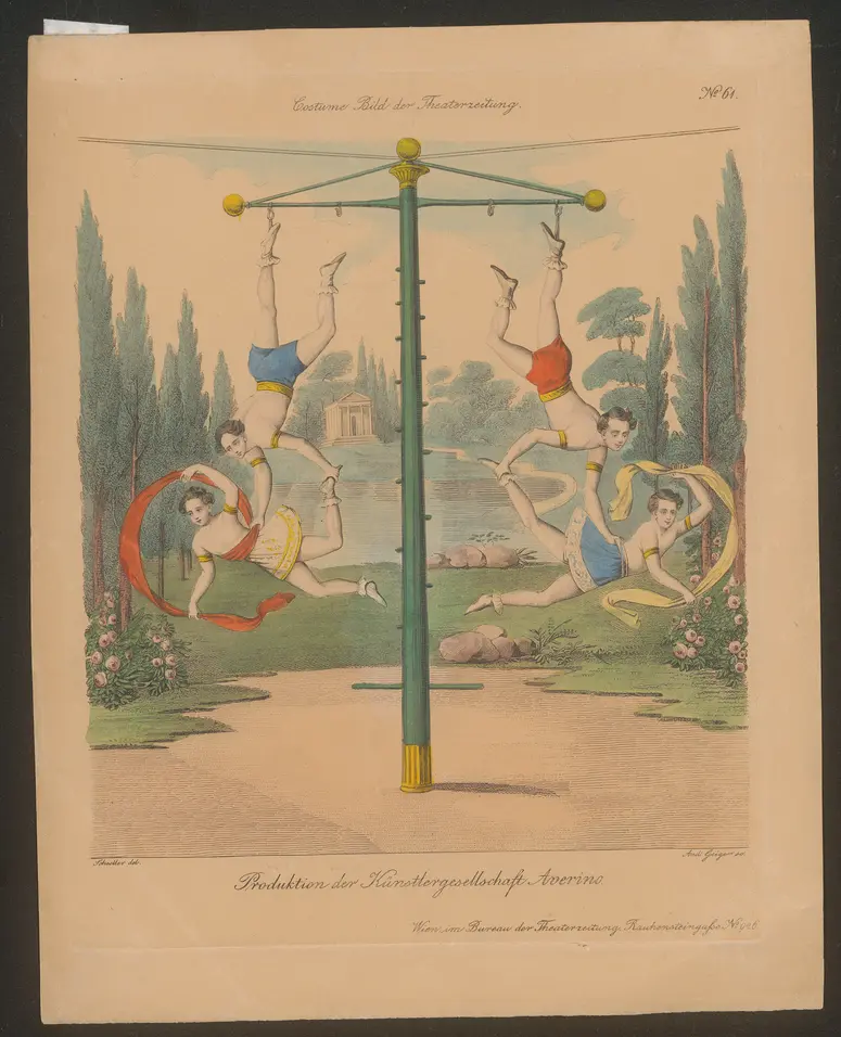 Produktion der Künstlergemeinschaft Averino, Titel der Serie: Costume-Bild, Name der Zeitschrift: Wiener Theaterzeitung