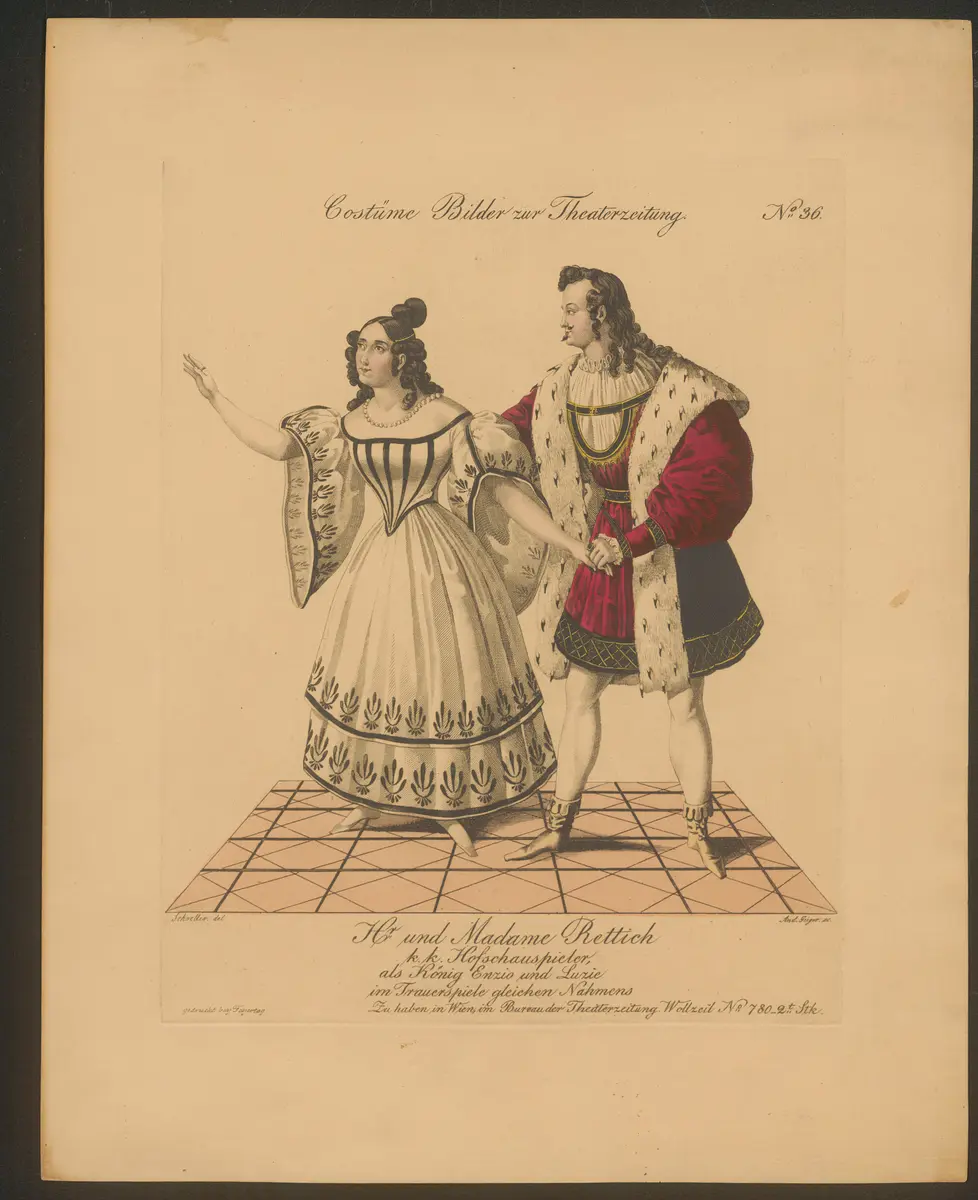 König Enzio, Titel der Serie: Costume-Bild, Name der Zeitschrift: Wiener Theaterzeitung