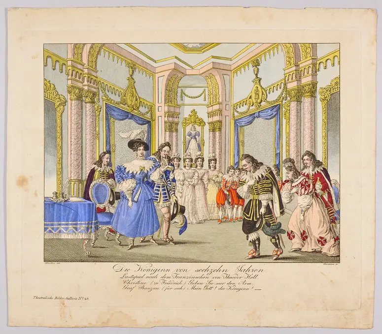 Die Königin von sechzehn Jahren, Titel der Serie: Theatralische Bilder-Gallerie, Name der Zeitschrift: Wiener Theaterzeitung