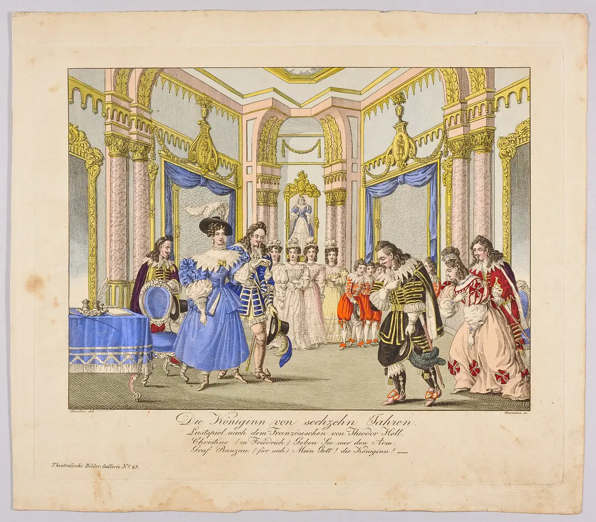 Die Königin von sechzehn Jahren, Titel der Serie: Theatralische Bilder-Gallerie, Name der Zeitschrift: Wiener Theaterzeitung