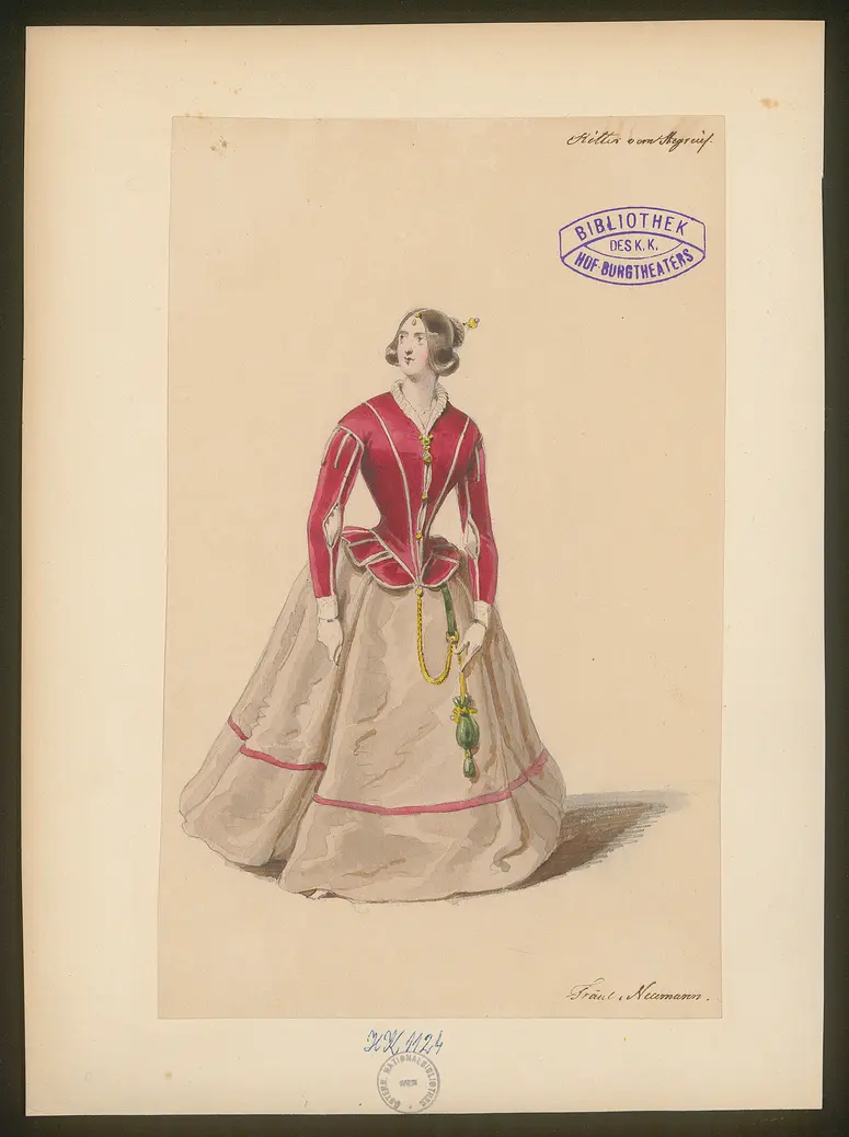 Der Ritter vom Stegreif, Titel der Serie: Figurinen des k.k. Hof-Burgtheaters