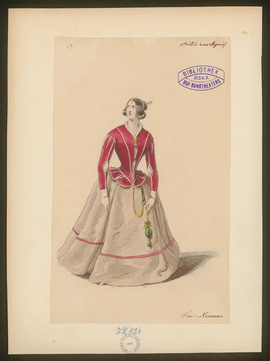 Der Ritter vom Stegreif, Titel der Serie: Figurinen des k.k. Hof-Burgtheaters