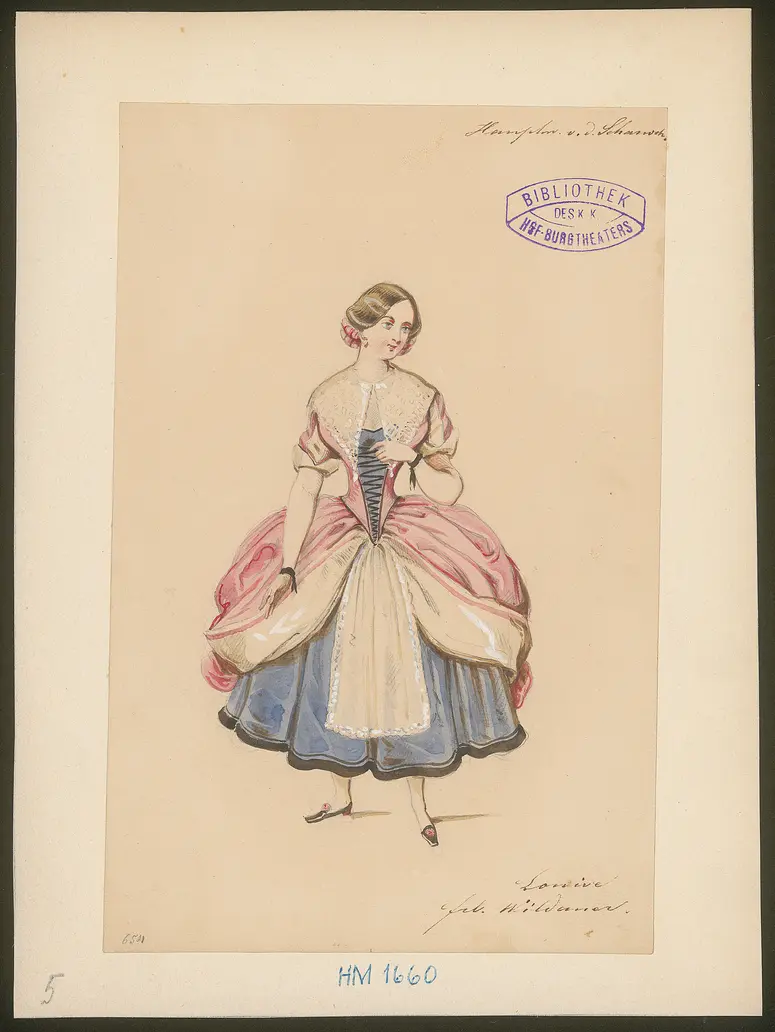 Der Hauptmann von der Scharwache, Titel der Serie: Figurinen des k.k. Hof-Burgtheaters