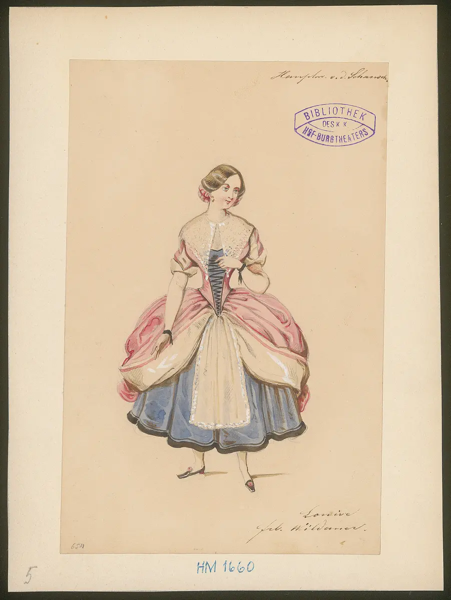 Der Hauptmann von der Scharwache, Titel der Serie: Figurinen des k.k. Hof-Burgtheaters