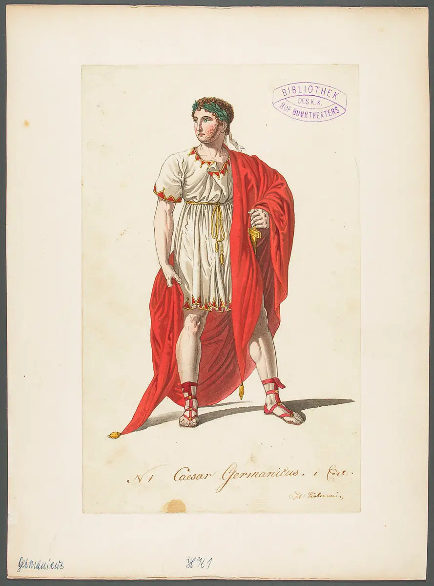 Germanicus, Titel der Serie: Figurinen des k.k. Hof-Burgtheaters