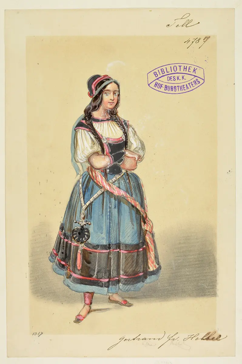 Wilhelm Tell, Titel der Serie: Figurinen des k.k. Hof-Burgtheaters