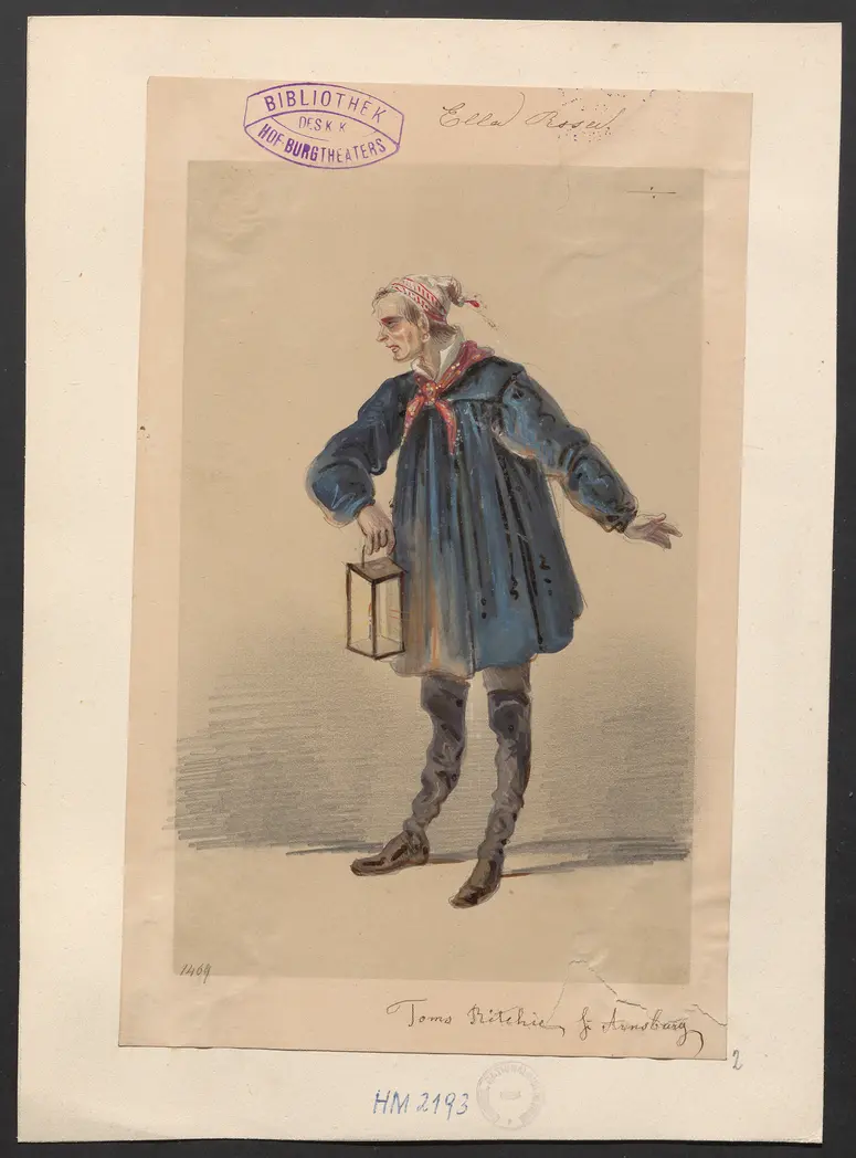 Ella Rose, oder Die Rechte des Herzens, Titel der Serie: Figurinen des k.k. Hof-Burgtheaters