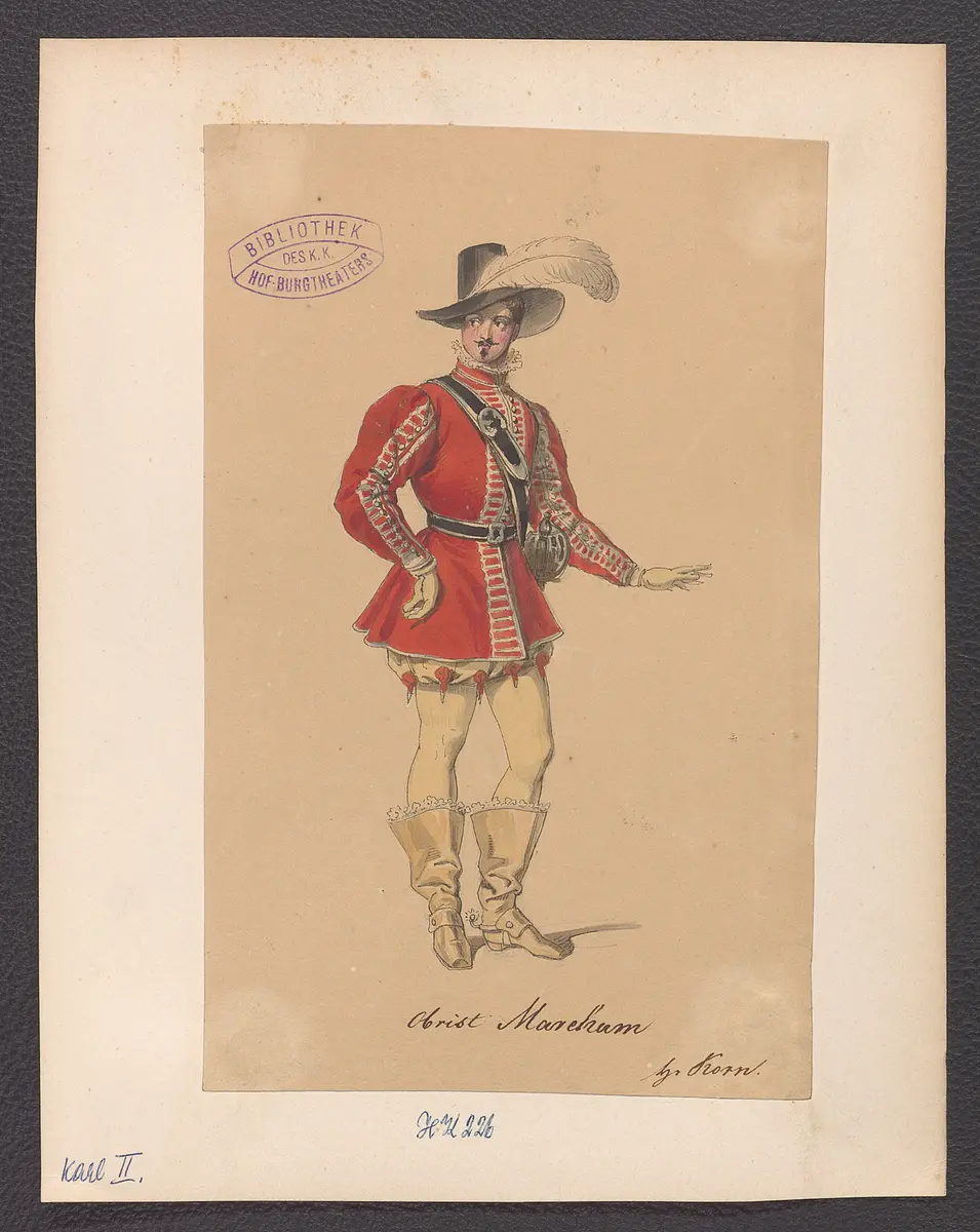 Karl der Zweite, oder Das Labyrinth von Woodstock, Titel der Serie: Figurinen des k.k. Hof-Burgtheaters