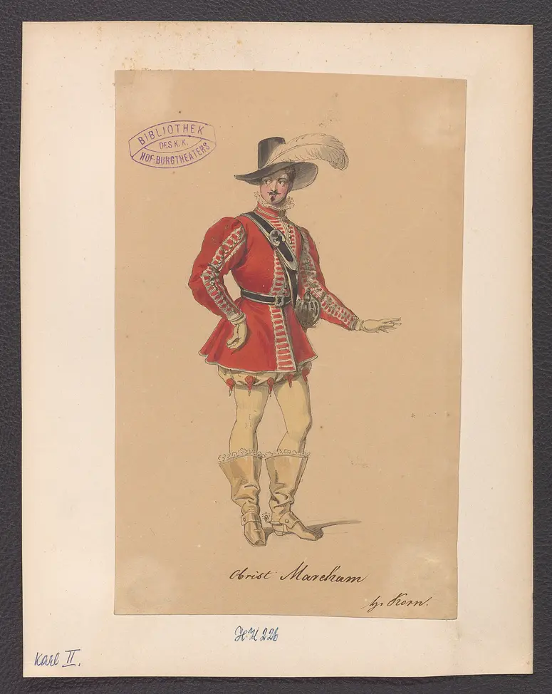 Karl der Zweite, oder Das Labyrinth von Woodstock, Titel der Serie: Figurinen des k.k. Hof-Burgtheaters