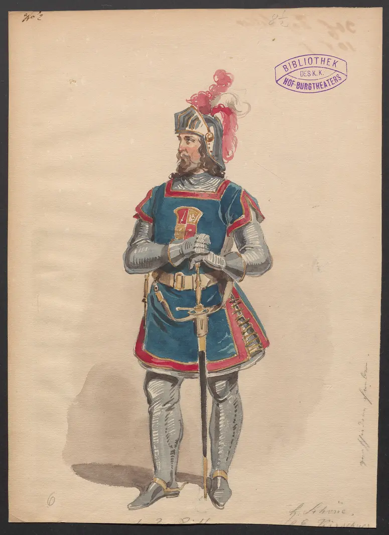Herzog Albrecht, Titel der Serie: Figurinen des k.k. Hof-Burgtheaters