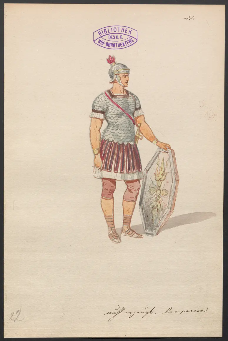 Sophonisbe, Titel der Serie: Figurinen des k.k. Hof-Burgtheaters