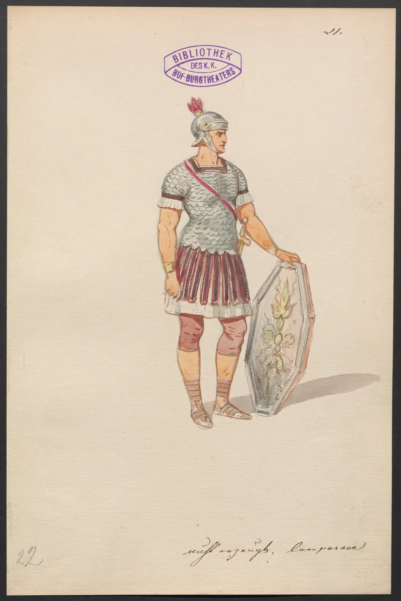 Sophonisbe, Titel der Serie: Figurinen des k.k. Hof-Burgtheaters