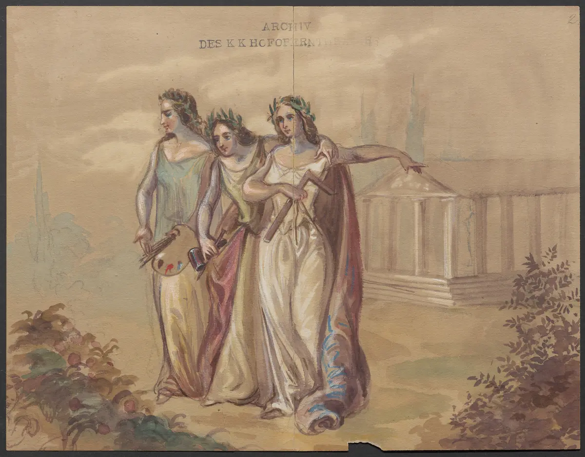 Giotto und Zerlina, Titel der Serie: Figurinen des k.k. Hofoperntheaters
