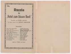 Varieté Reklame, Razzia im "Hotel zum blauen Bock"