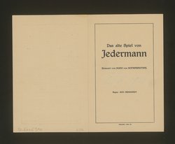 Jedermann, Titel in Vorlageform: Das alte Spiel vom Jedermann