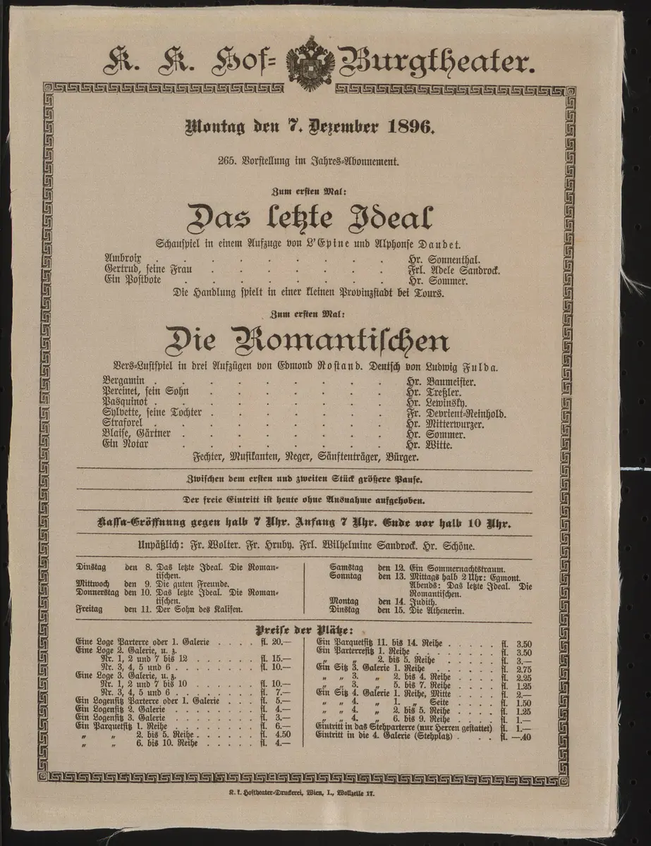 Das letzte Ideal, Die Romantischen