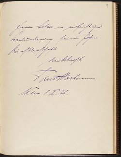 Gästebuch. Atelier Franz-Xaver Setzer, Wien