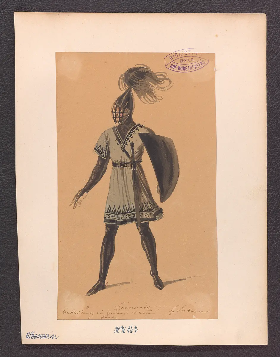 Die Albaneserin, Titel der Serie: Figurinen des k.k. Hof-Burgtheaters