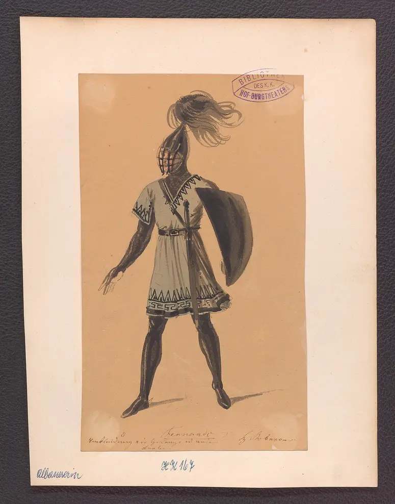 Die Albaneserin, Titel der Serie: Figurinen des k.k. Hof-Burgtheaters