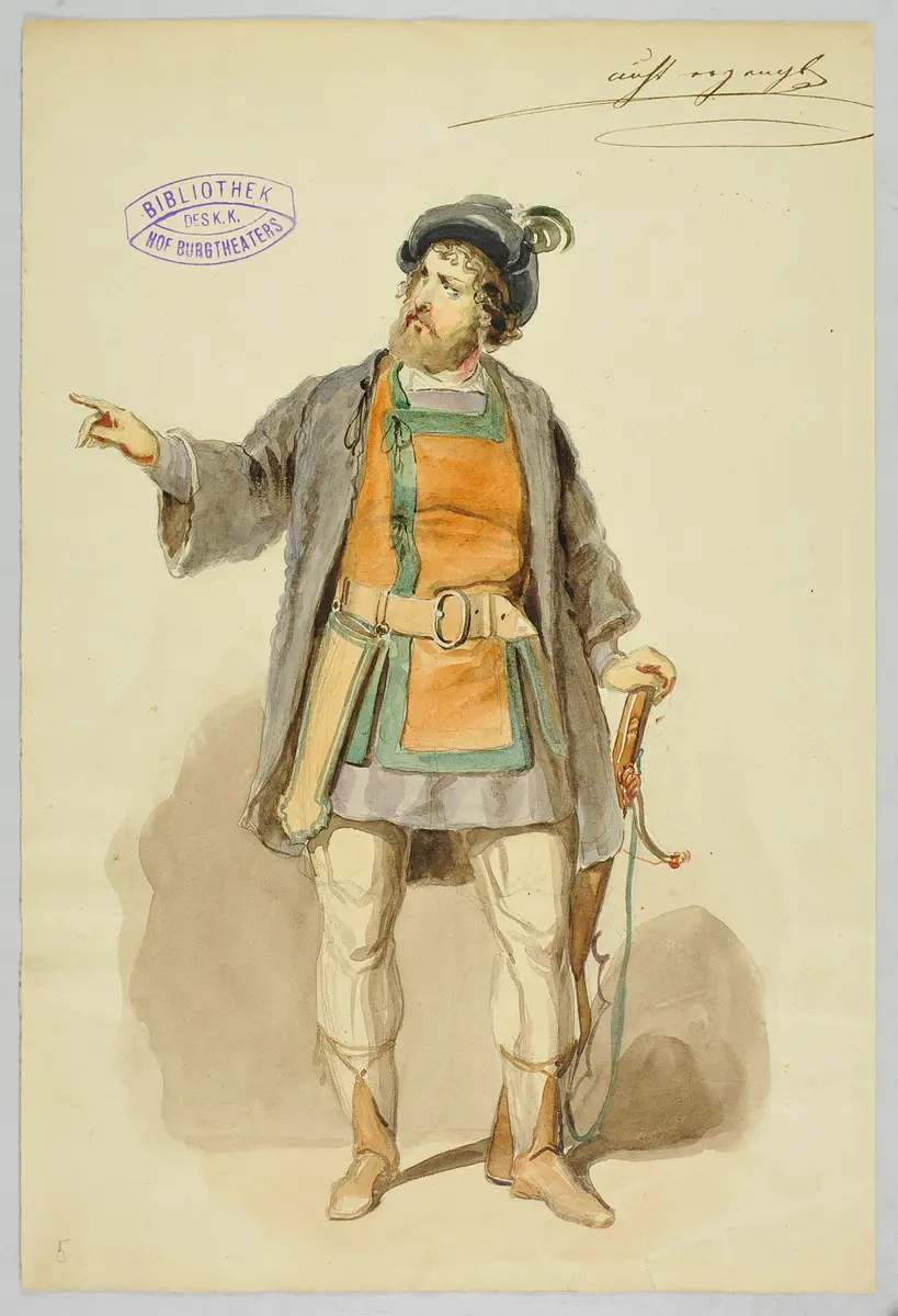 Wilhelm Tell, Titel der Serie: Figurinen des k.k. Hof-Burgtheaters