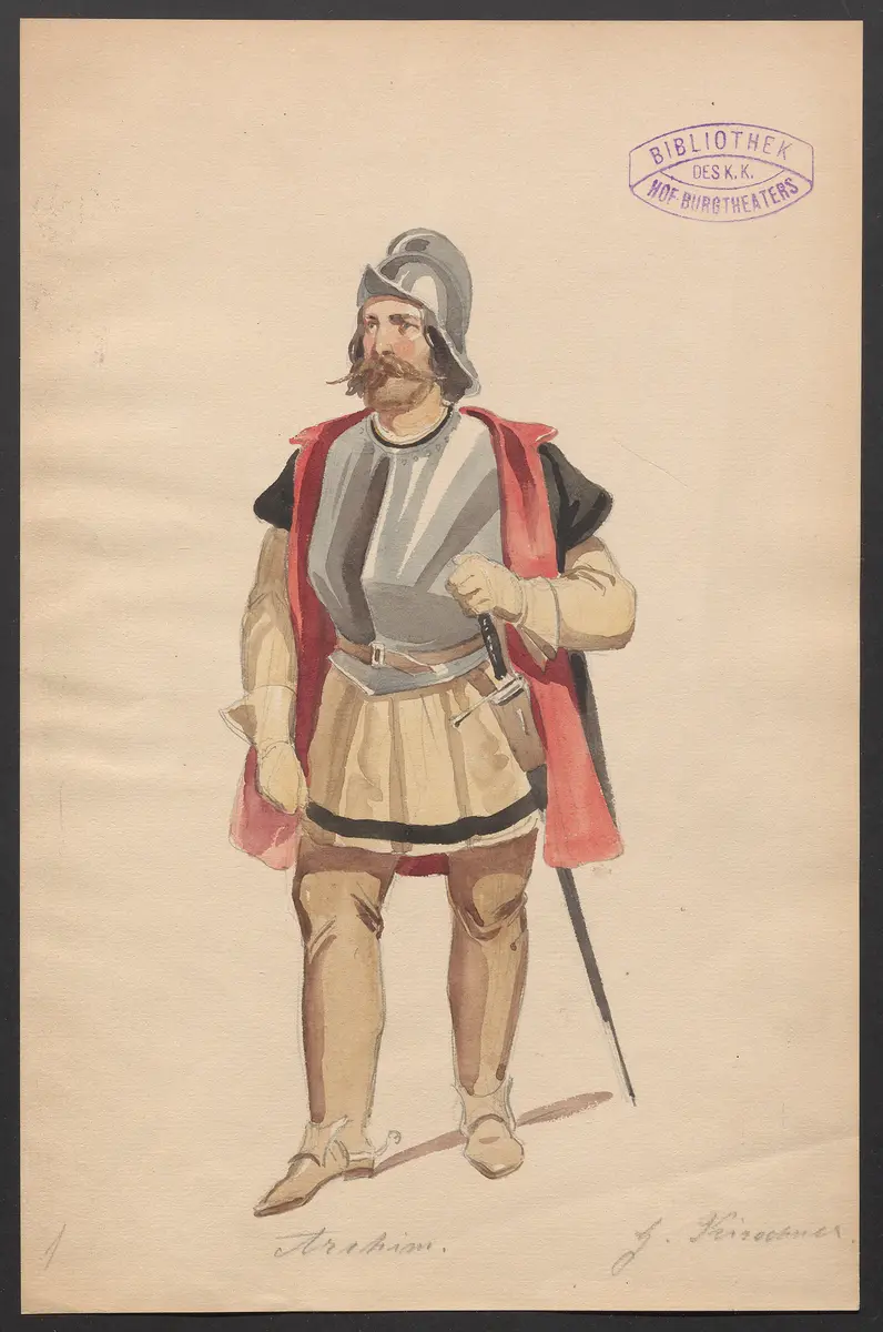 Hans Lange, Titel der Serie: Figurinen des k.k. Hof-Burgtheaters
