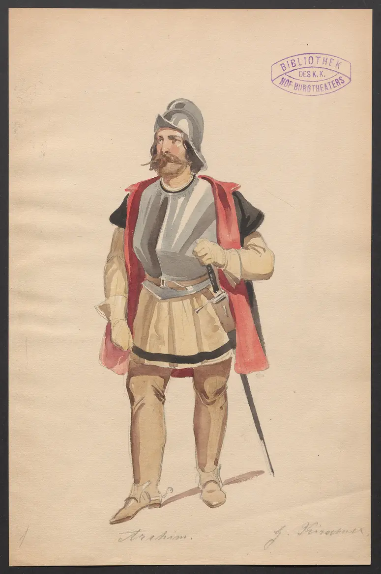 Hans Lange, Titel der Serie: Figurinen des k.k. Hof-Burgtheaters