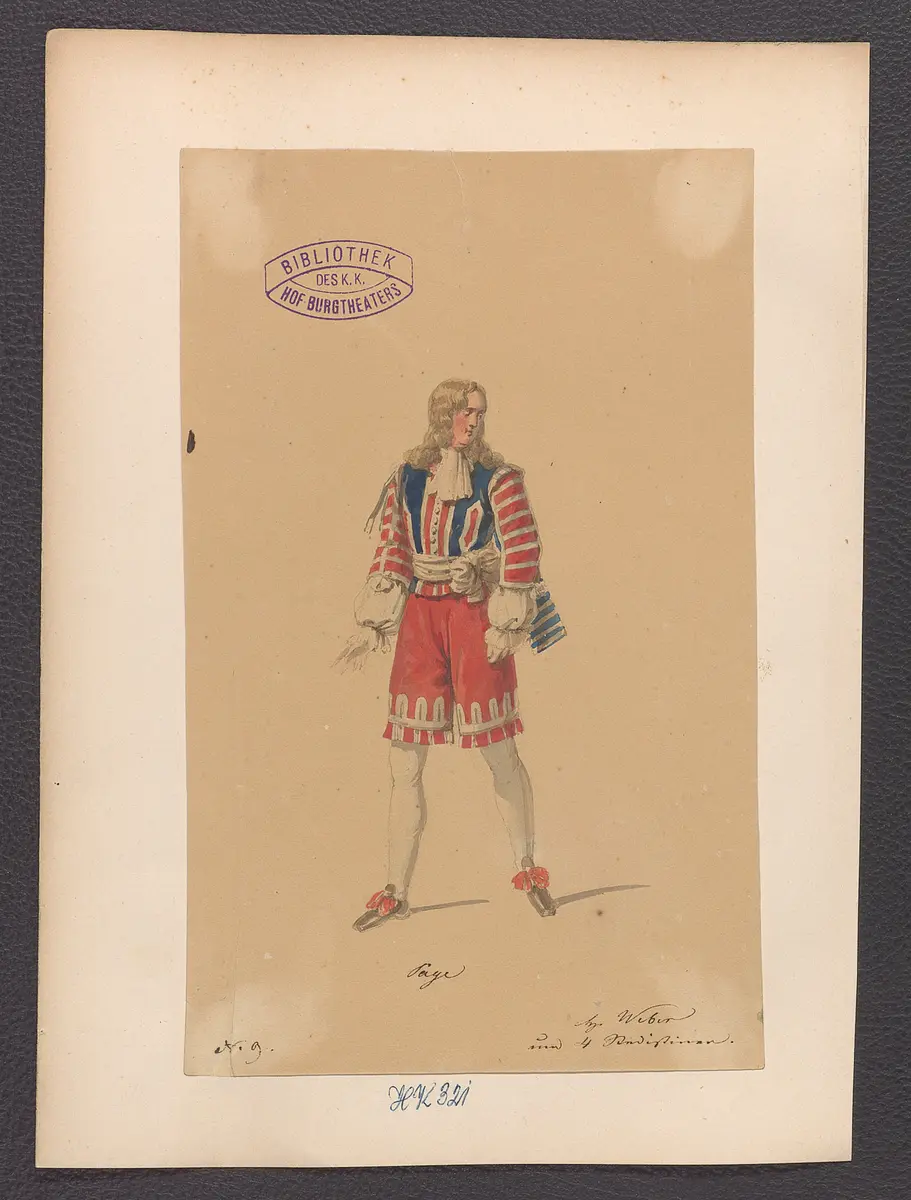 Prinz Friedrich von Homburg, Titel der Serie: Figurinen des k.k. Hof-Burgtheaters, Titel der Veranstaltung: Die Schlacht bei Fehrbellin