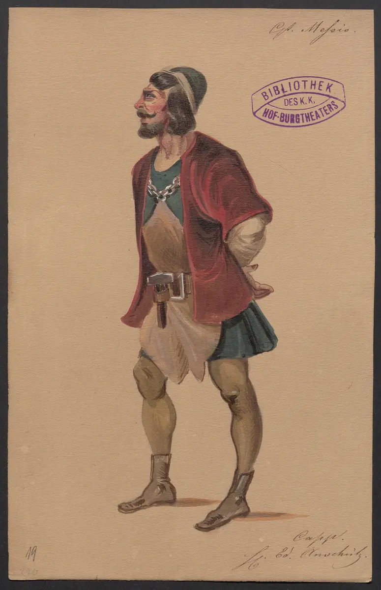 Quentin Messis, Titel der Serie: Figurinen des k.k. Hof-Burgtheaters