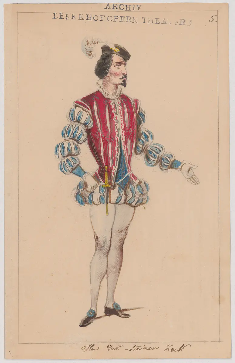 Rigoletto, Titel der Serie: Figurinen des k.k. Hofoperntheaters
