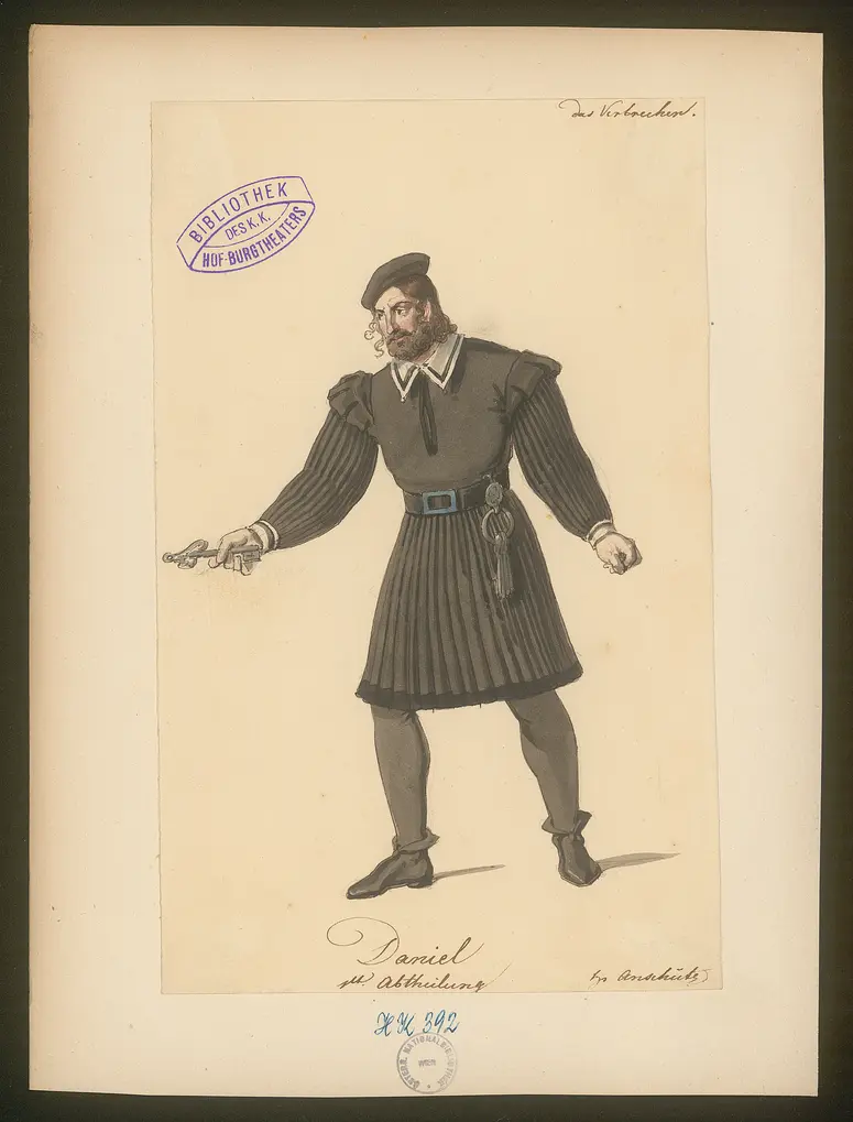 Der Erbvertrag, Titel der Serie: Figurinen des k.k. Hof-Burgtheaters