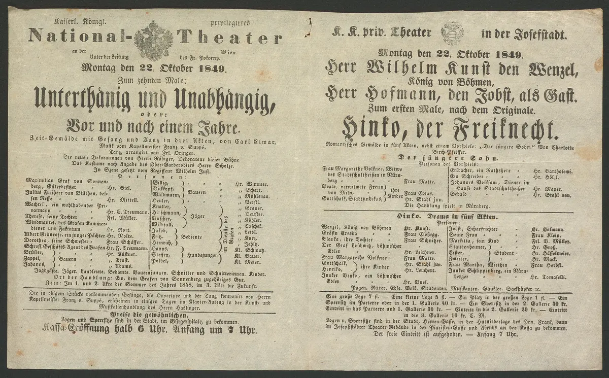 Unterthänig und Unabhängig, oder Vor und nach einem Jahre, Hinko, der Freiknecht
